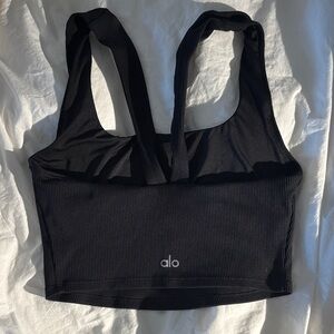 ALO Yoga Midnight Black Sports Bra